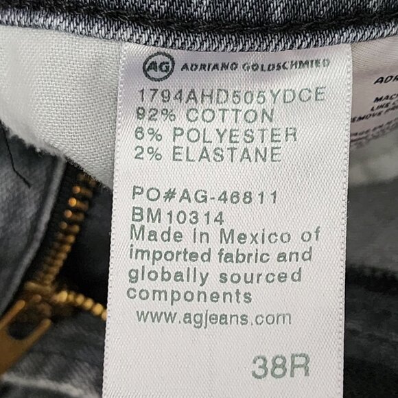 AG Adriano Goldschmied Gray Wash Stretch Denim Everett Slim Straight Jeans - Picture 8 of 9